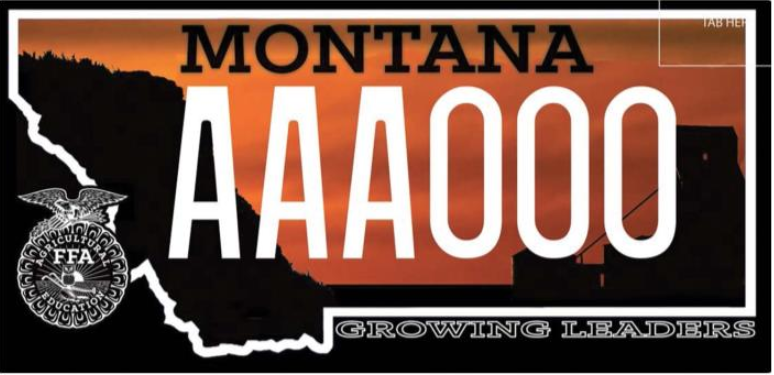 Montana FFA License Plate
